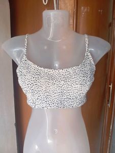 Chic Dalmatian Print Crop Top