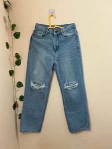 Ripped Knee Denim Jeans