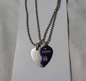 Couple's Heart Lock Necklace