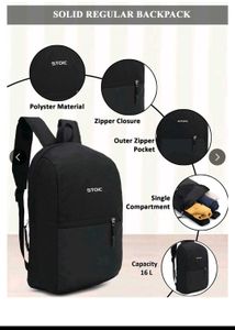 Today's Offer In Coins STOIC Black Backpack