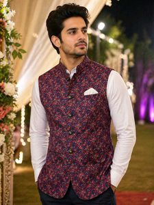 Men's Printed Nehru Jacket