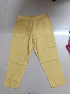 Yellow Kurti with Pant And Dupatta