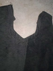 Black Embellished Kurta