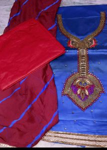 Royal Blue Embroidered Kurta Set