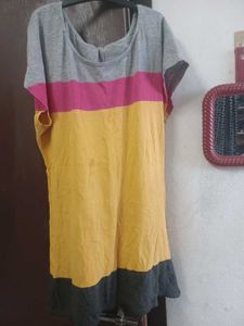 Color Block Tunic Top