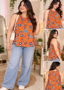 Vibrant Floral Sleeveless Top 34 -38"