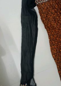 black and brown anarkali