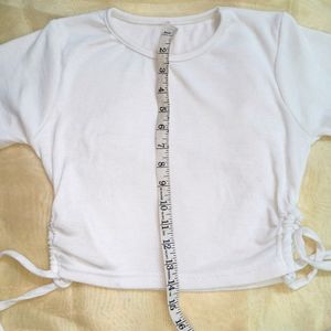White Fitted Crop Top