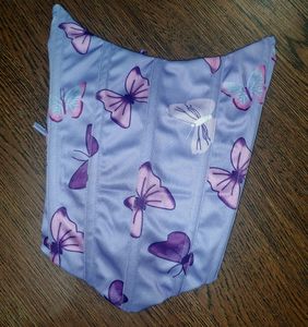 Purple Butterfly Corset Top