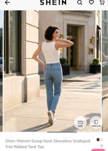 White Lace Trim Cropped Tank Top