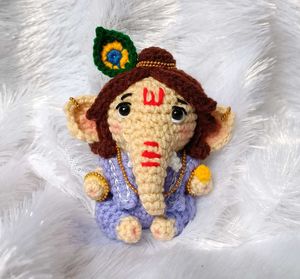 Handmade Crochet Ganesha Idol