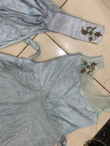 Sparkly Baby Blue Ethnic Gown