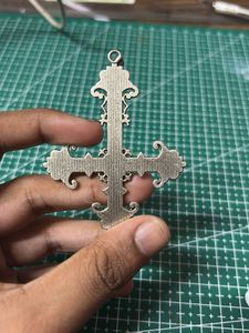 Gothic Inverted Cross Pendant Necklace