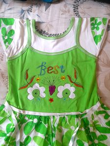 Girl Green Frock