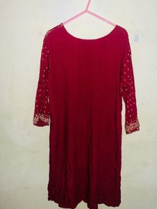 Trendy Meroon Kurta ♥️