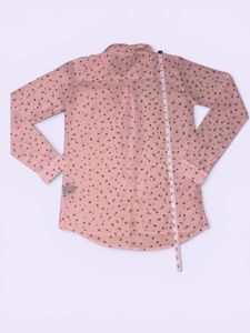 Chic Pink Dotted Button-Down Shirt