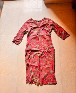 Vibrant Floral Print Kurta