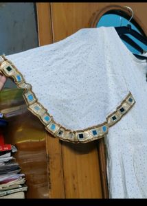 White Indo Western Dress