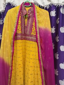 Vibrant Yellow Anarkali Suit