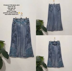Pinterest Y2K Rare Demin Skirt