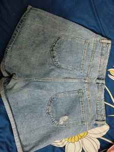 Distressed Denim Shorts