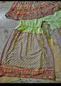 elegant pakistani Sharara suit