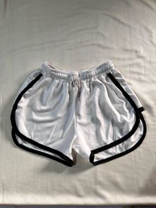 White Dolphin Shorts with Black Trim