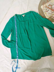 Emerald Green Long Sleeve Blouse