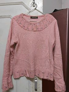 Sparkling Rose Knit Sweater