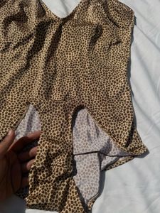 Leopard Print Bikini Top