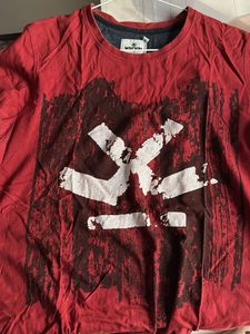 Men's Red Graphic T-Shirt