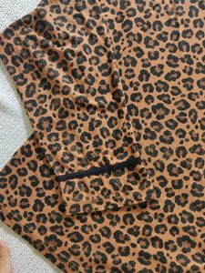 Leopard Print Button-Up Shirt
