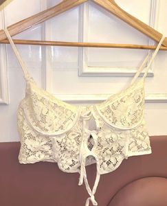 Cream Lace Corset Top