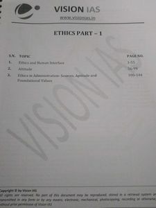 Vision IAS Ethics Part - 1 Book