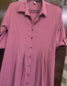Chic Pink Shirt Dress