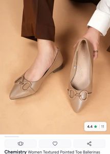 Elegant Taupe Pointed Toe Flats