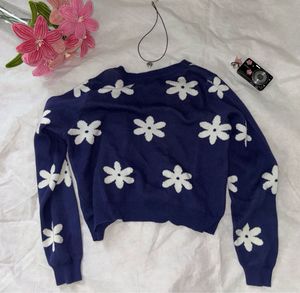Cute floral purple cardigan