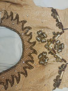 Elegant Beige &amp; Brown Ethnic Gown