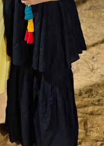 Black Kurta Set with Tassels