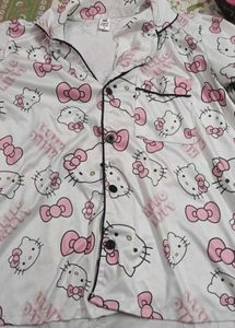 Hello Kitty night Set - White &amp; Pink