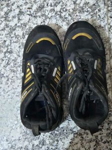 Stylish Black &amp; Gold Sport Shoes