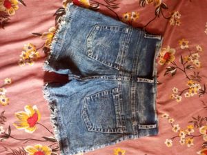 Denim Shorts with Patches