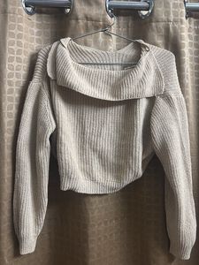Cozy Off-Shoulder Knit Sweater