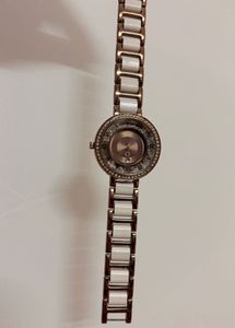 Carlington Women's Rose Gold &amp; White Watch