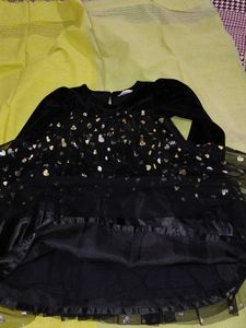 baby party gown with shimmer net outside