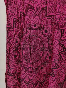 Vibrant Pink Mandala Print Dress