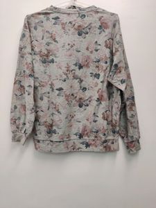 Womens Floral Print Sweat Shirt With Jeans...