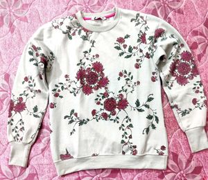 Floral Print Sweatshirt Top