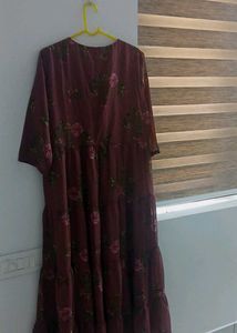 Beautiful Floral Print Tiered Dress