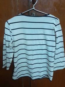 Black Stripes White Top